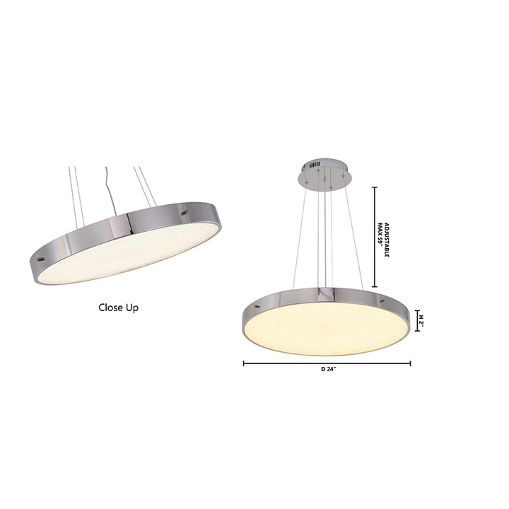 Frame LED Chandelier with Clear Acrylic Beaded Diffuser by Bethel - view 27