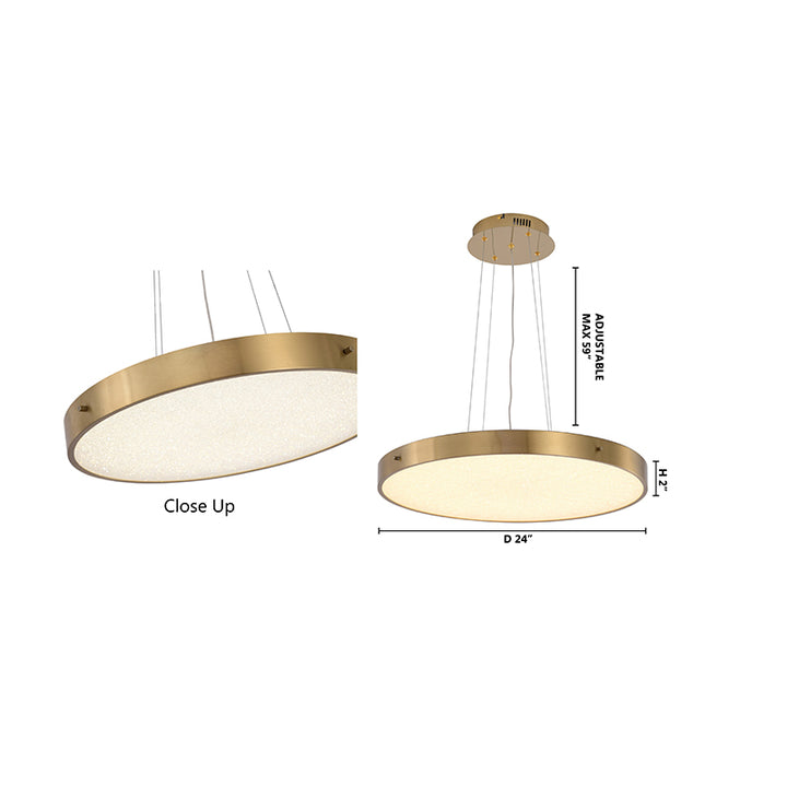 Frame LED Chandelier with Clear Acrylic Beaded Diffuser by Bethel - view 20