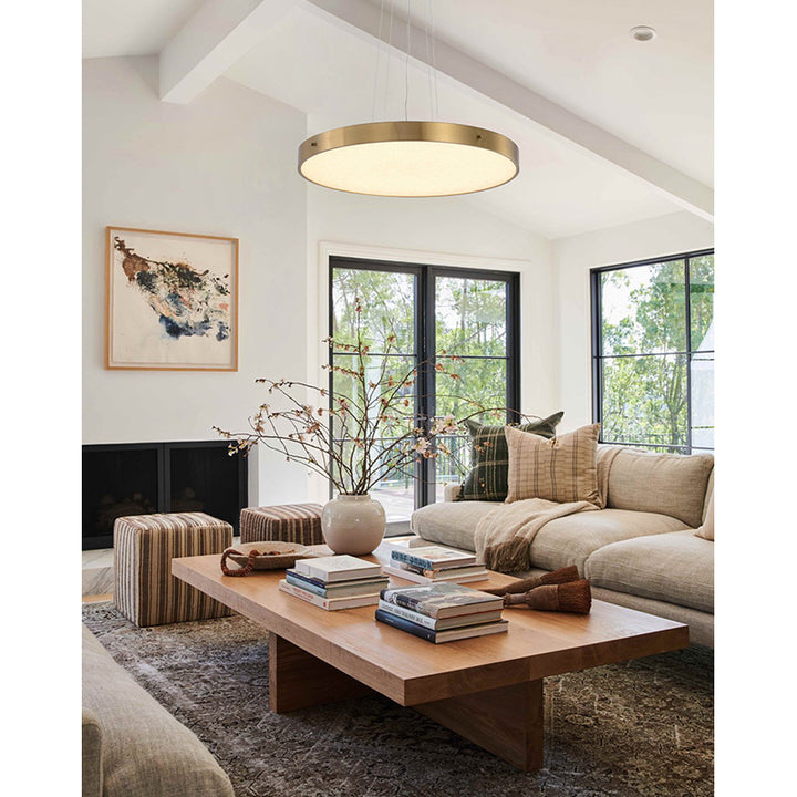 Frame LED Chandelier with Clear Acrylic Beaded Diffuser by Bethel - view 21