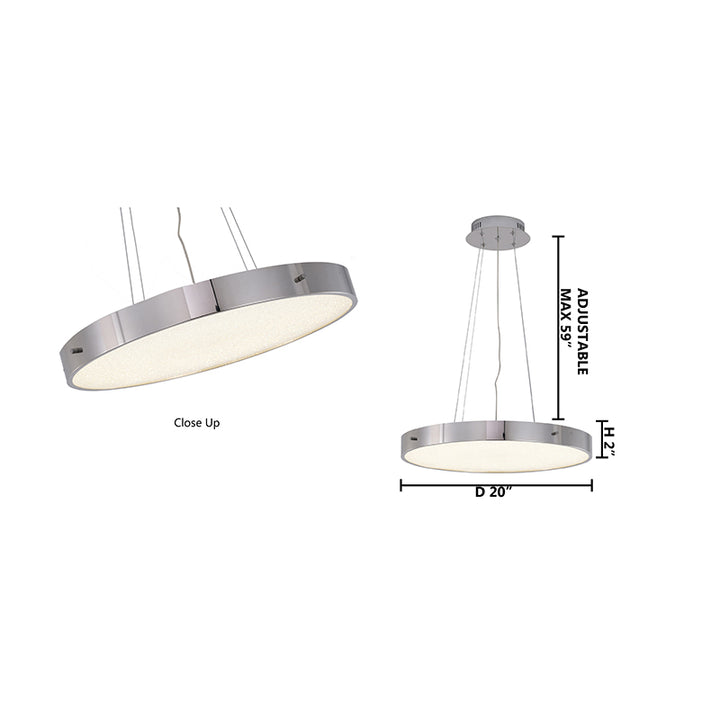Frame LED Chandelier with Clear Acrylic Beaded Diffuser by Bethel - view 16