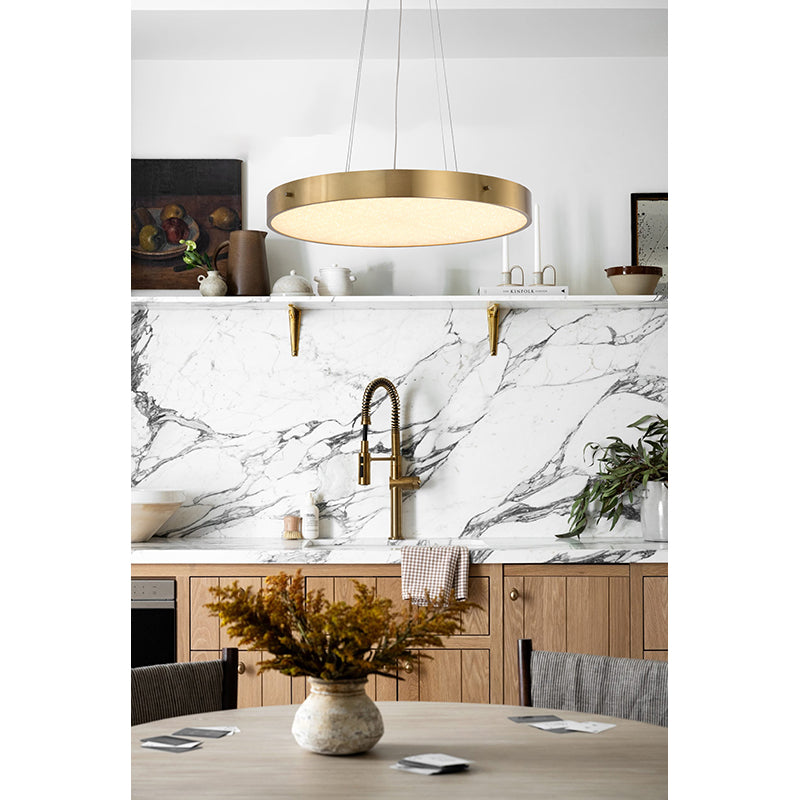 Frame LED Chandelier with Clear Acrylic Beaded Diffuser by Bethel - view 9