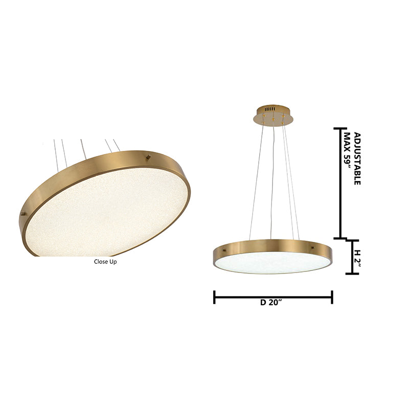 Frame LED Chandelier with Clear Acrylic Beaded Diffuser by Bethel - view 10