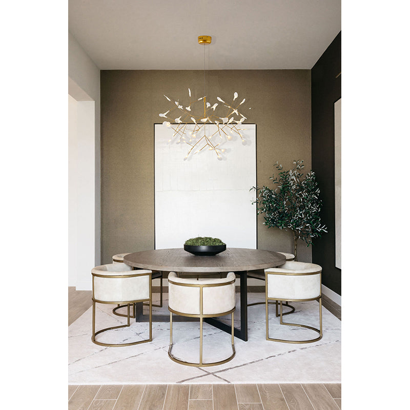 Frame LED Petal Chandelier with Frosted Acrylic Diffusers by Bethel - view 4