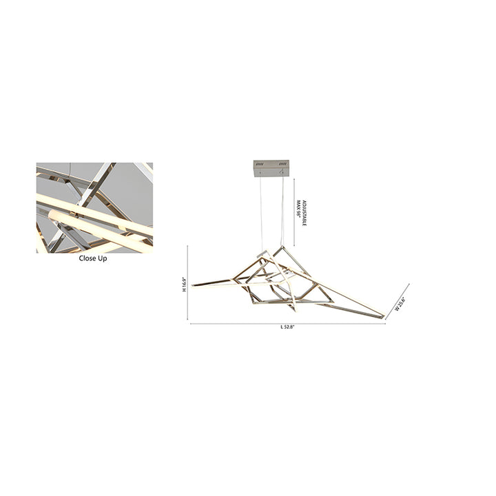 Stainless Steel LED Chandelier with Acrylic Diffusers by Bethel - view 11