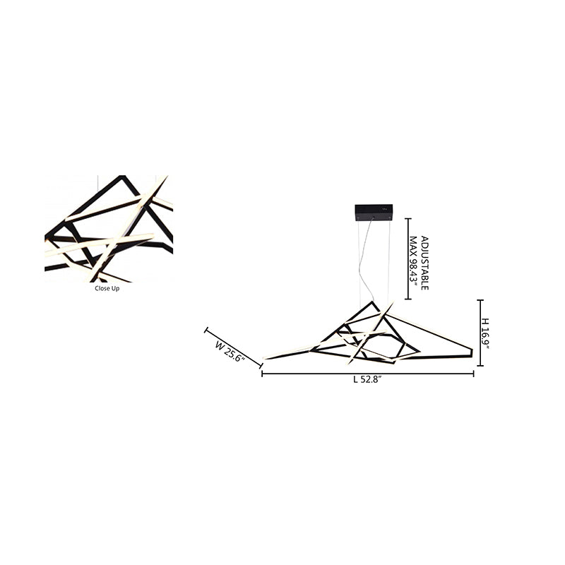 Stainless Steel LED Chandelier with Acrylic Diffusers by Bethel - view 2