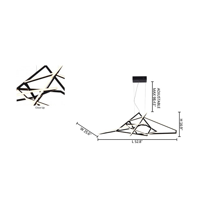 Stainless Steel LED Chandelier with Acrylic Diffusers by Bethel - view 2