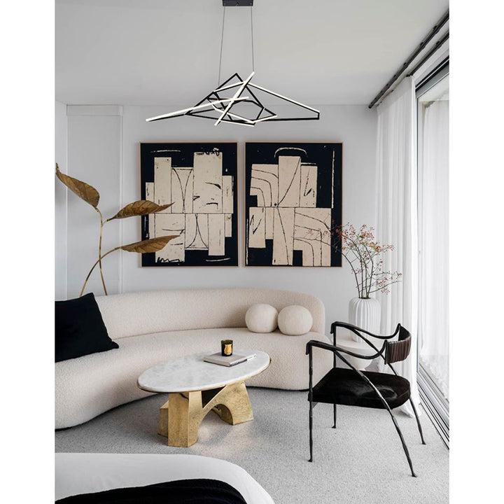 Stainless Steel LED Chandelier with Acrylic Diffusers by Bethel - view 3