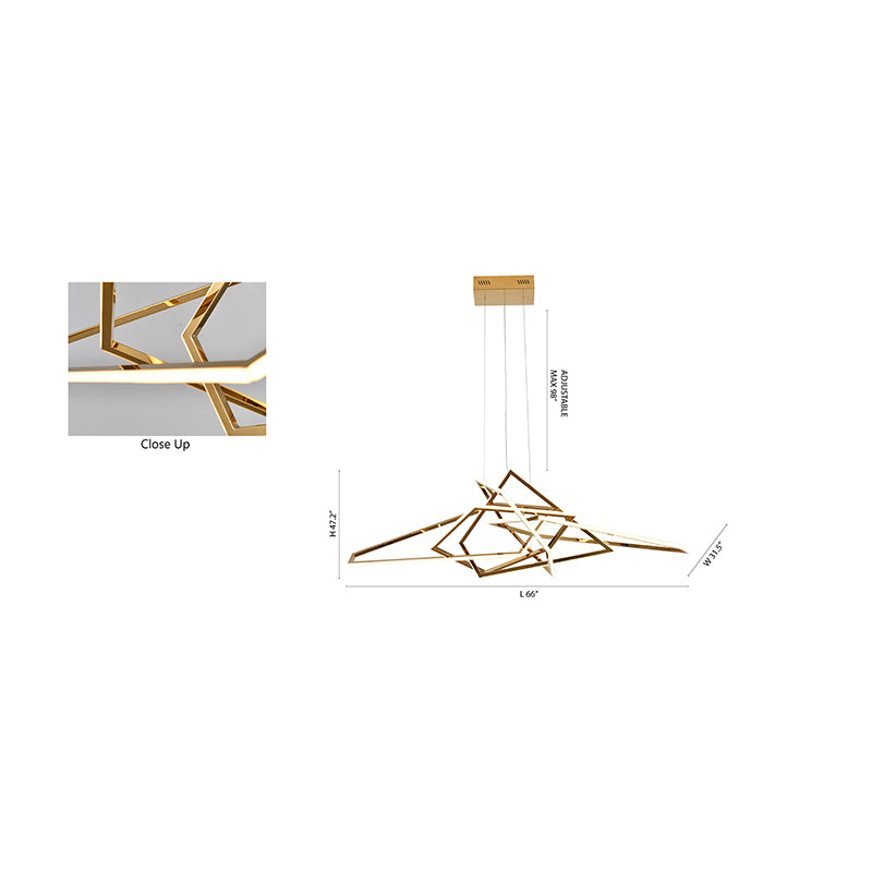 Stainless Steel LED Chandelier with Acrylic Diffusers by Bethel - view 37