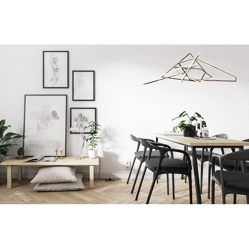 Stainless Steel LED Chandelier with Acrylic Diffusers by Bethel - view 32