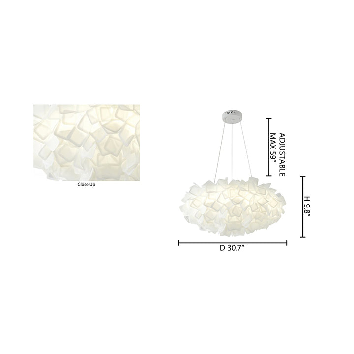 Acrylic Cloud Chandelier with Hardware by Bethel - view 15