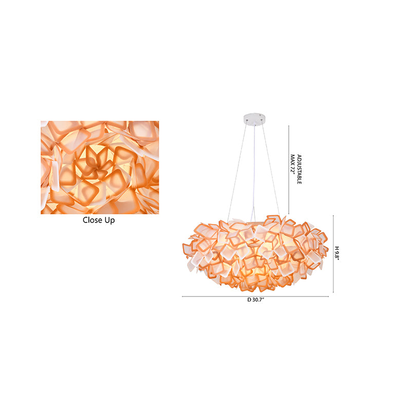 Acrylic Cloud Chandelier with Hardware by Bethel - view 10