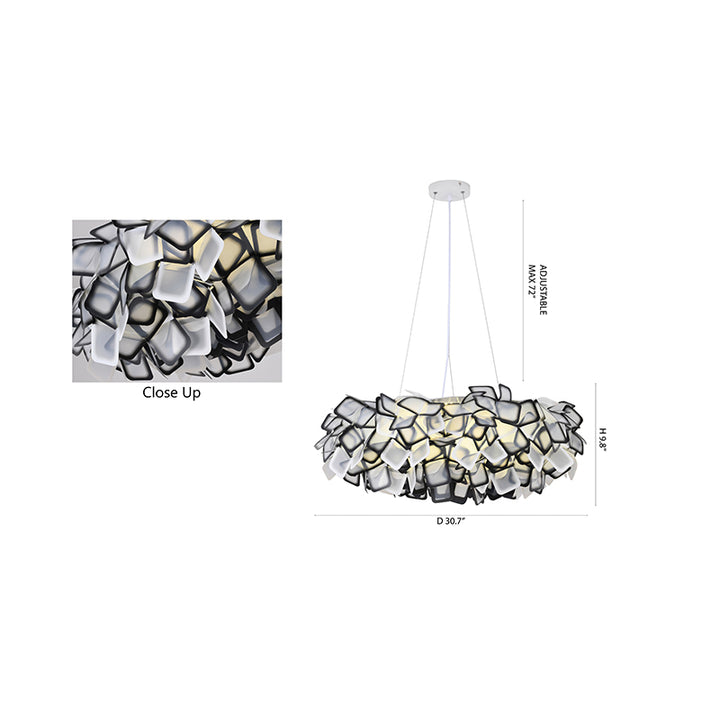 Acrylic Cloud Chandelier with Hardware by Bethel - view 4