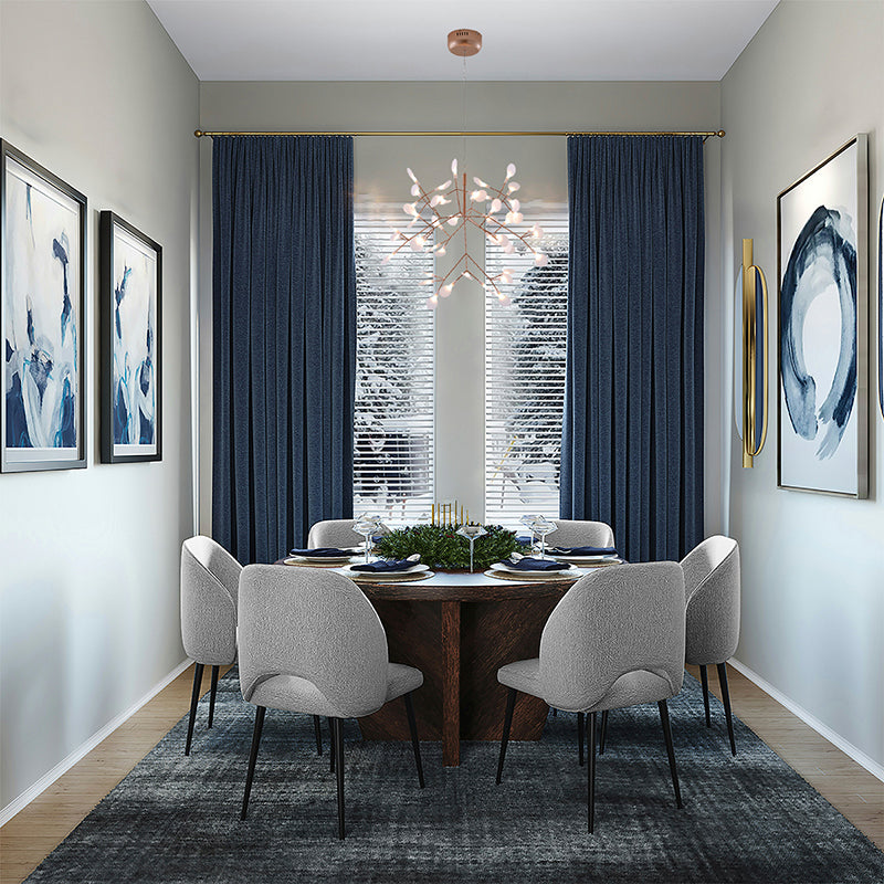 Matte Copper Branch Chandelier with White Acrylic Shades by Bethel - view 5