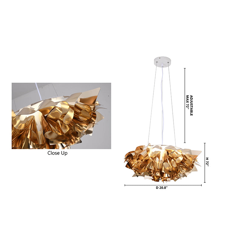 Acrylic Chandelier with Hardware by Bethel - view 9
