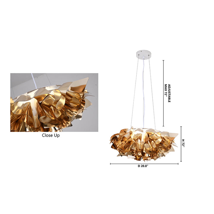 Acrylic Chandelier with Hardware by Bethel - view 9