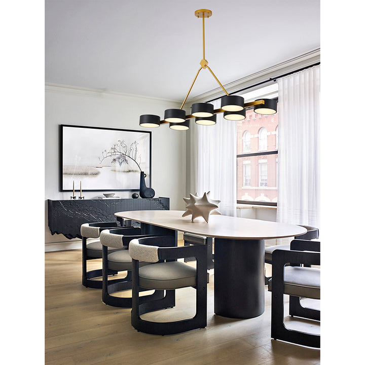 Frame Chandelier with Round Accent Shades and Acrylic Diffusers by Bethel - view 12