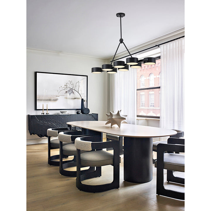 Frame Chandelier with Round Accent Shades and Acrylic Diffusers by Bethel - view 2