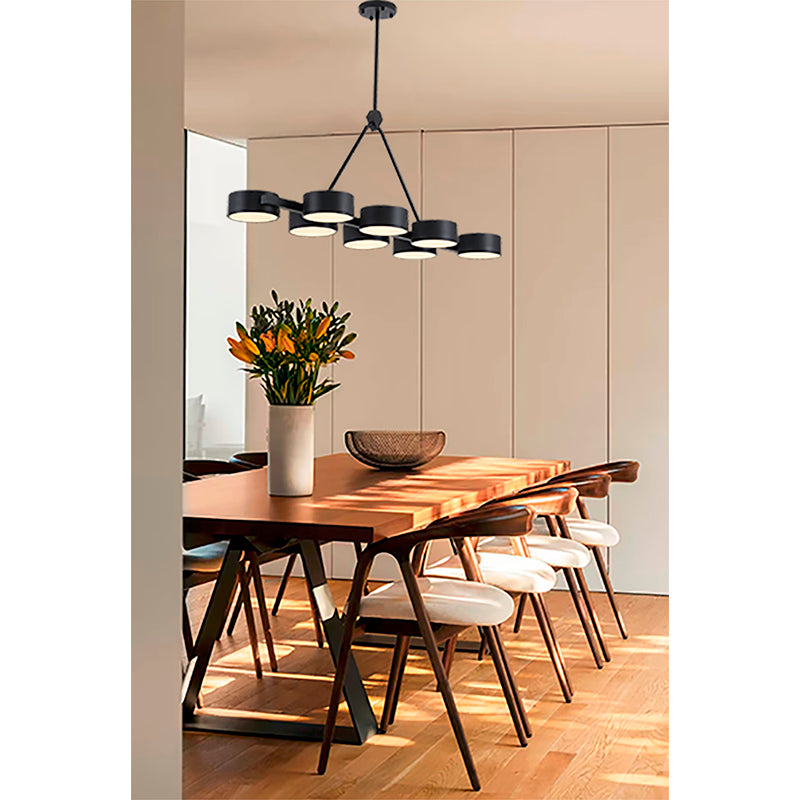 Frame Chandelier with Round Accent Shades and Acrylic Diffusers by Bethel - view 3