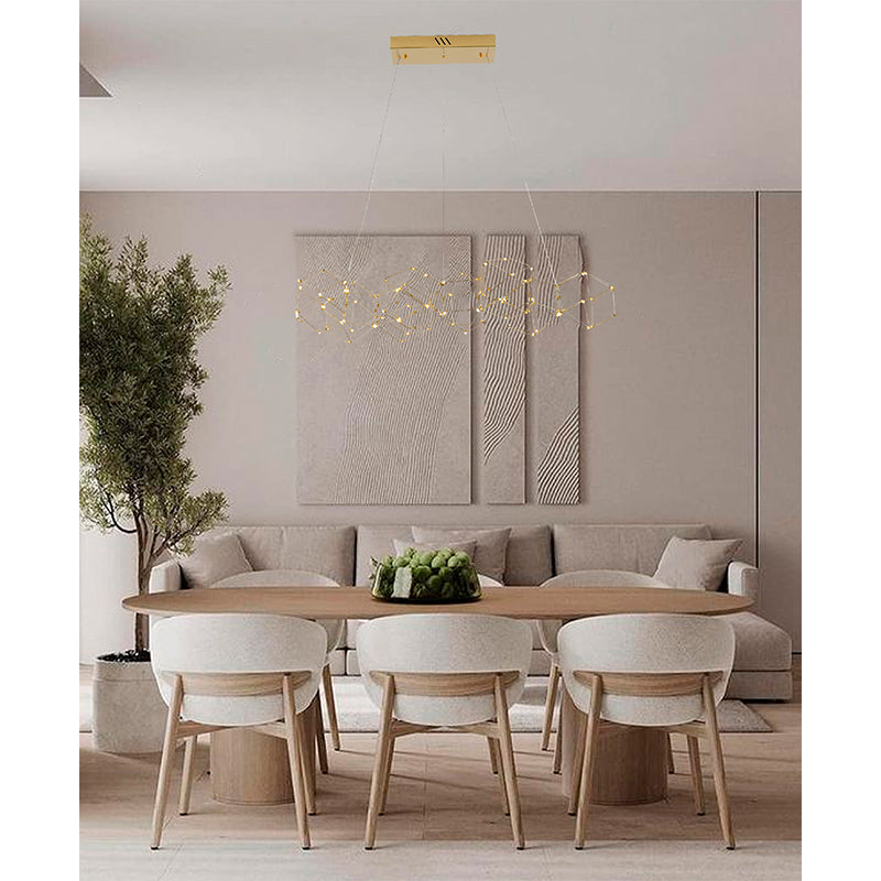 LED Star Light Net Chandelier with Hardware by Bethel - view 5