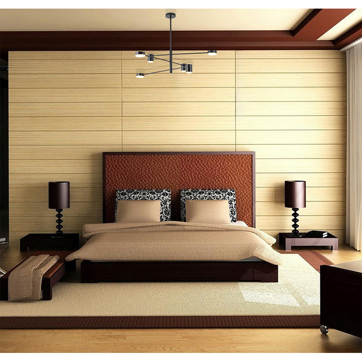 Three Tier Black Metal Frame LED Ceiling Fixture with White Diffusers by Bethel - view 8