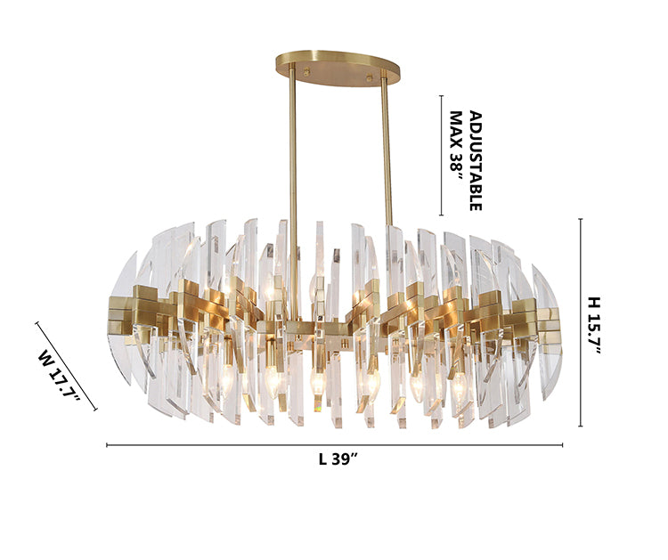 Frame Orb Ceiling Fixture in an Oval Shape with Clear Acrylic by Bethel - view 9