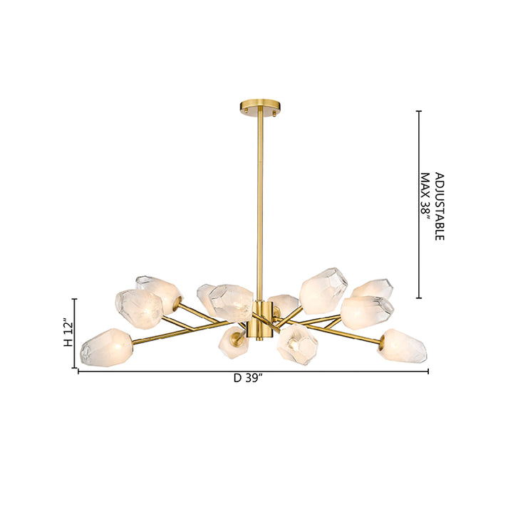 Branch Chandelier with Glass Shades (YS93) by Bethel - view 36