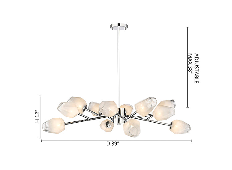 Branch Chandelier with Glass Shades (YS93) by Bethel - view 29