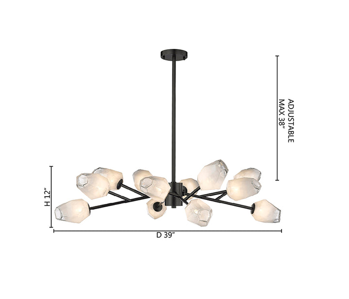 Branch Chandelier with Glass Shades (YS93) by Bethel - view 21