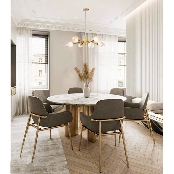 Branch Chandelier with Glass Shades (YS93) by Bethel - view 13
