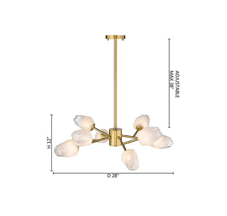 Branch Chandelier with Glass Shades (YS93) by Bethel - view 14