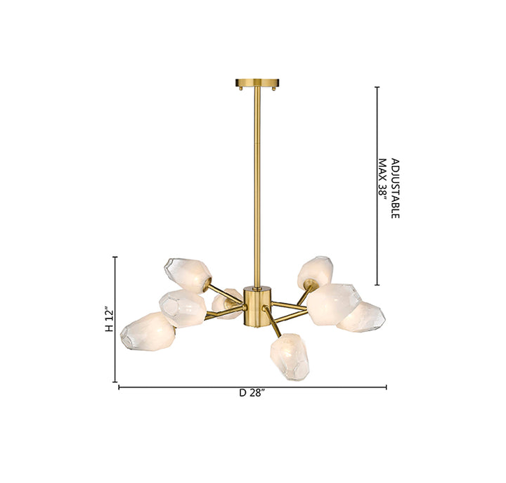 Branch Chandelier with Glass Shades (YS93) by Bethel - view 14