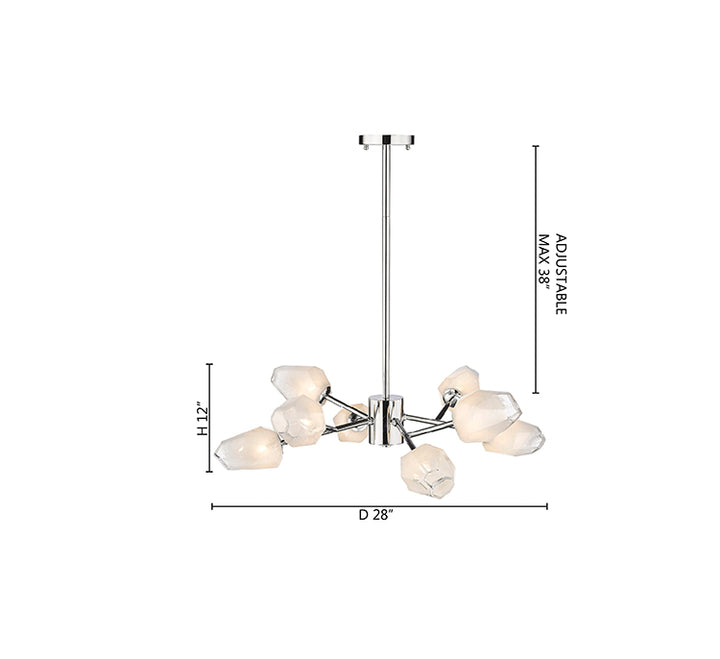 Branch Chandelier with Glass Shades (YS93) by Bethel - view 10