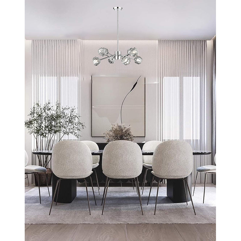 Frame Branch Chandelier with Clear Crystal Shades by Bethel - view 14