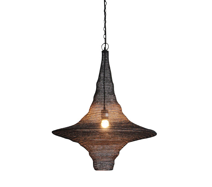 Powder Coat Chandelier (AC03) in Satin Black by Bethel