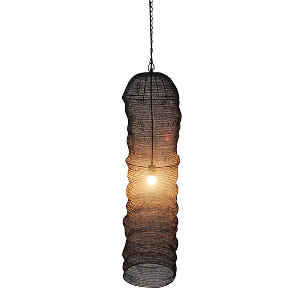 Powder Coat Pendant (AC04) in Satin Black by Bethel