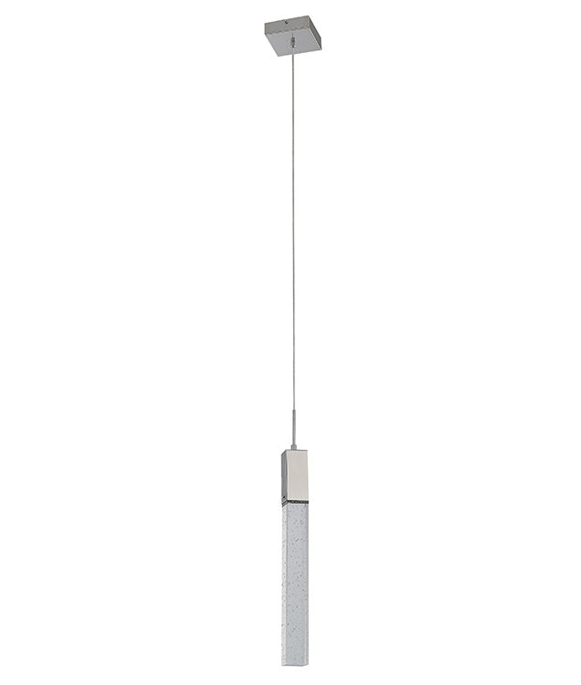 Frame Single Pendant Light with Hanging Clear Bubble Block Crystal by Bethel - view 3