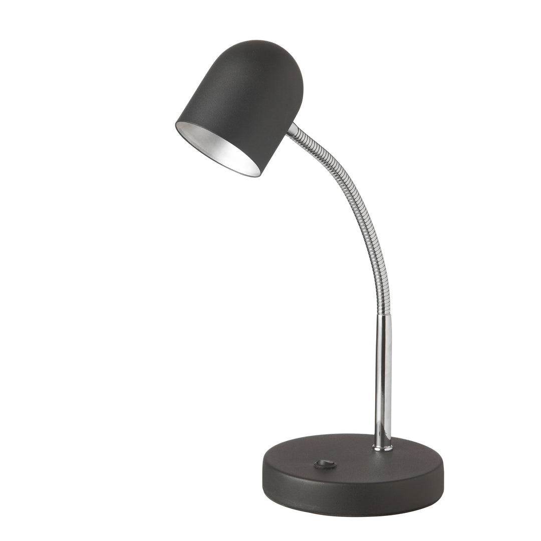 5W Table Lamp in Black & Polished Chrome by Dainolite