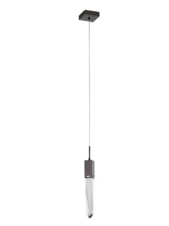 Frame Single Pendant Light with Clear Iceberg Crystal by Bethel - view 18