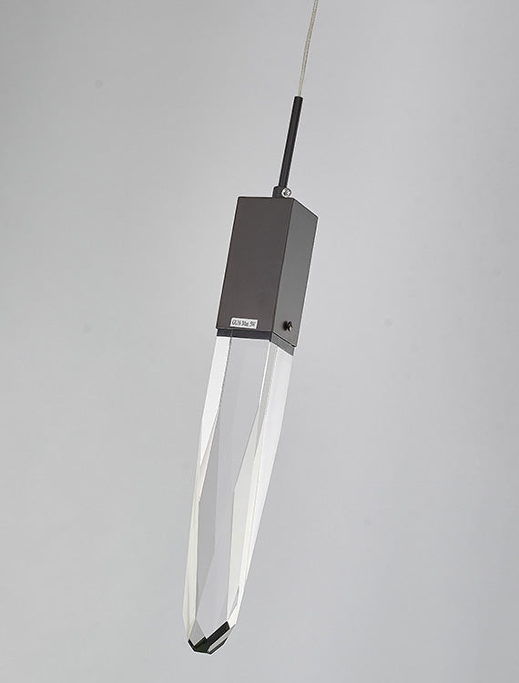 Frame Single Pendant Light with Clear Iceberg Crystal by Bethel - view 20