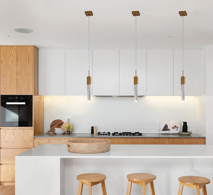 Frame Single Pendant Light with Clear Iceberg Crystal by Bethel - view 8