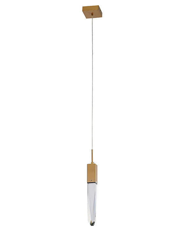Frame Single Pendant Light with Clear Iceberg Crystal by Bethel - view 9
