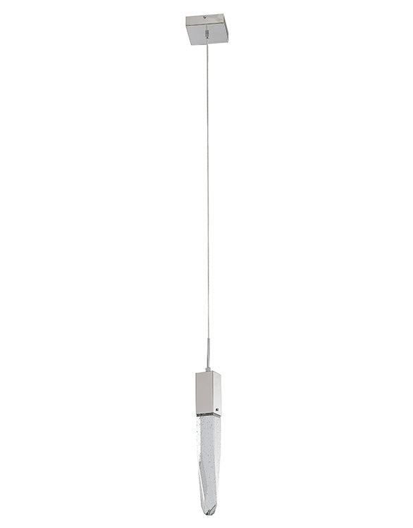 Frame Single Pendant Light with Clear Iceberg Bubble Crystal by Bethel - view 3