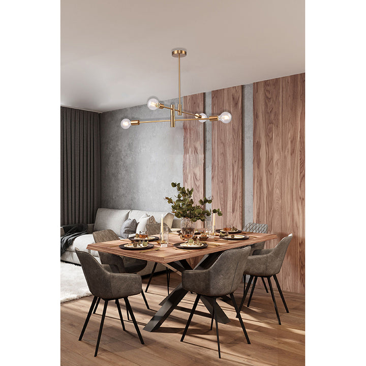 Two Tier Pipe Arm Ceiling Fixture by Bethel - view 9
