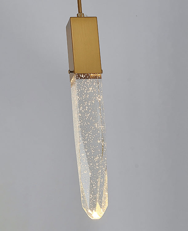 Frame Single Pendant Light with Clear Iceberg Bubble Crystal by Bethel - view 12