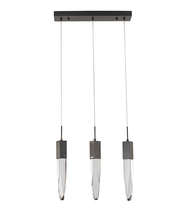Frame Island Light with Clear Hanging Iceberg Crystal Pendants by Bethel - view 14