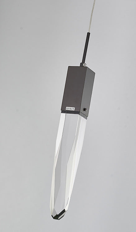 Frame Island Light with Clear Hanging Iceberg Crystal Pendants by Bethel - view 15