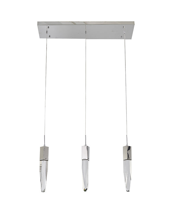Frame Island Light with Clear Hanging Iceberg Crystal Pendants by Bethel - view 2