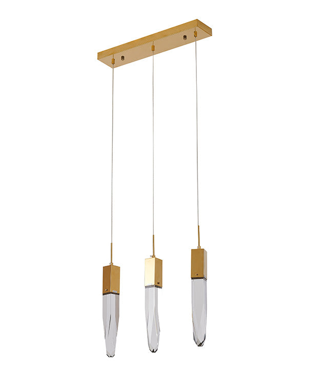 Frame Island Light with Clear Hanging Iceberg Crystal Pendants by Bethel - view 8