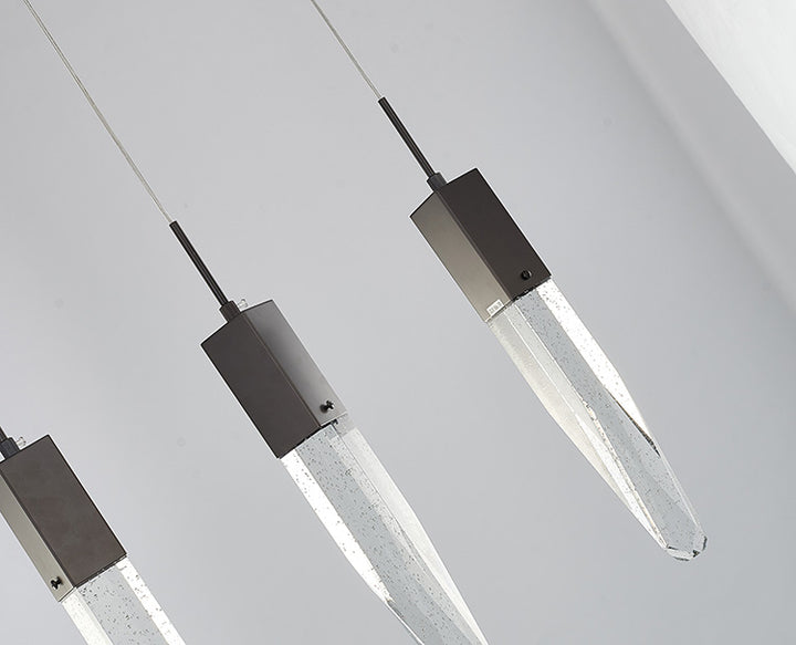 Frame Island Light with Clear Hanging Bubble Crystal Pendants by Bethel - view 15