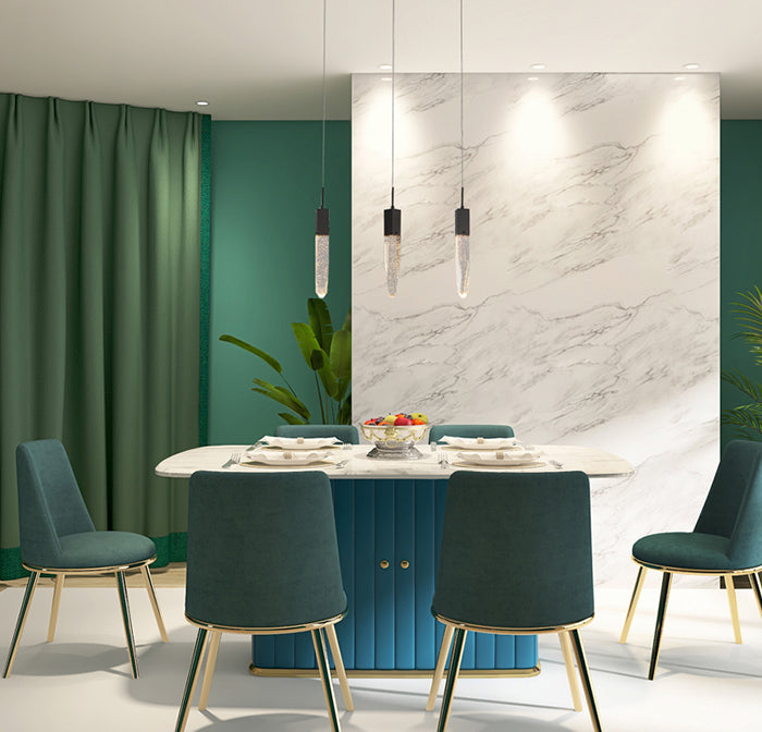 Frame Island Light with Clear Hanging Bubble Crystal Pendants by Bethel - view 16